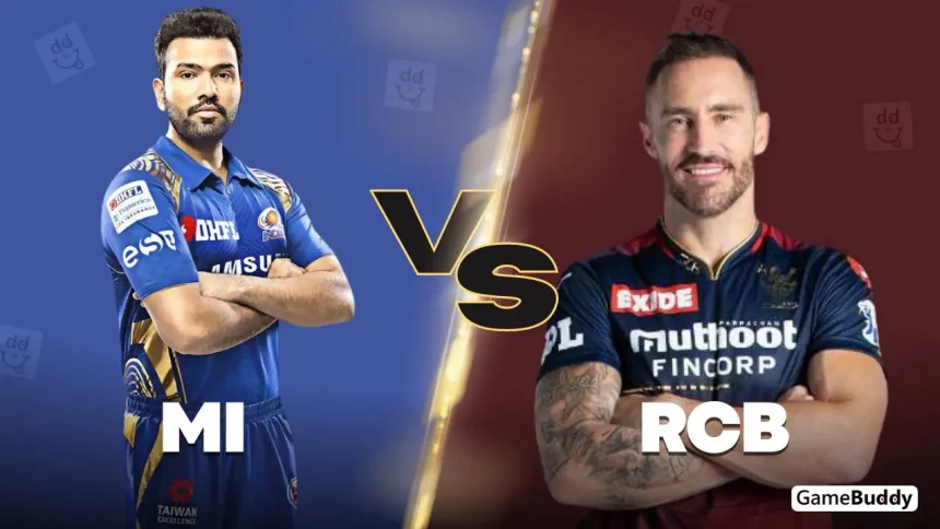 RCB vs MI, 5th Match IPL 2023 Squad, Players List, Captain, Timings, Pitch Report, Winning prediction, Dream11 Team